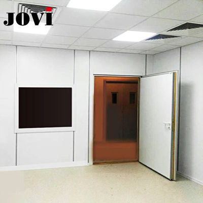 MRI Room Doors With White Fireproof Boards And Thresholds Customized RF Shielded Windows