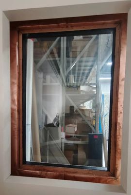 Painted Black Rf Shielded Windows Aluminium And Wooden Size 1200*900mm