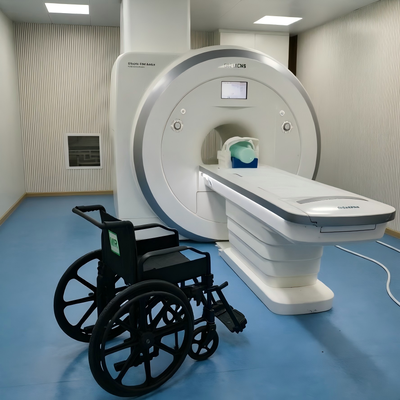 صندلی چرخدار غیر مغناطیسی برای اتاق MRI 3.0T با قاب آلیومینیوم و پایه قابل تنظیم