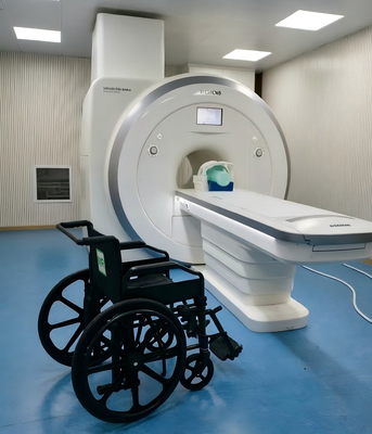 صندلی چرخدار سازگار با MRI با اندازه صندلی 460mm و قاب آلومینیوم برای اتاق MRI 3.0T