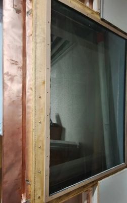 Painted Black Rf Shielded Windows Aluminium And Wooden Size 1200*900mm