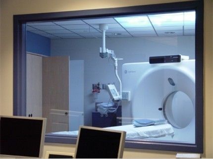 1.2x0.9m Visible Size MRI RF Shielded Window with 100dB Shielding and 98.5% Transparency